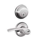 Schlage Merano Single Cylinder Keyed Entry Door Lever Set and Deadbolt Combo