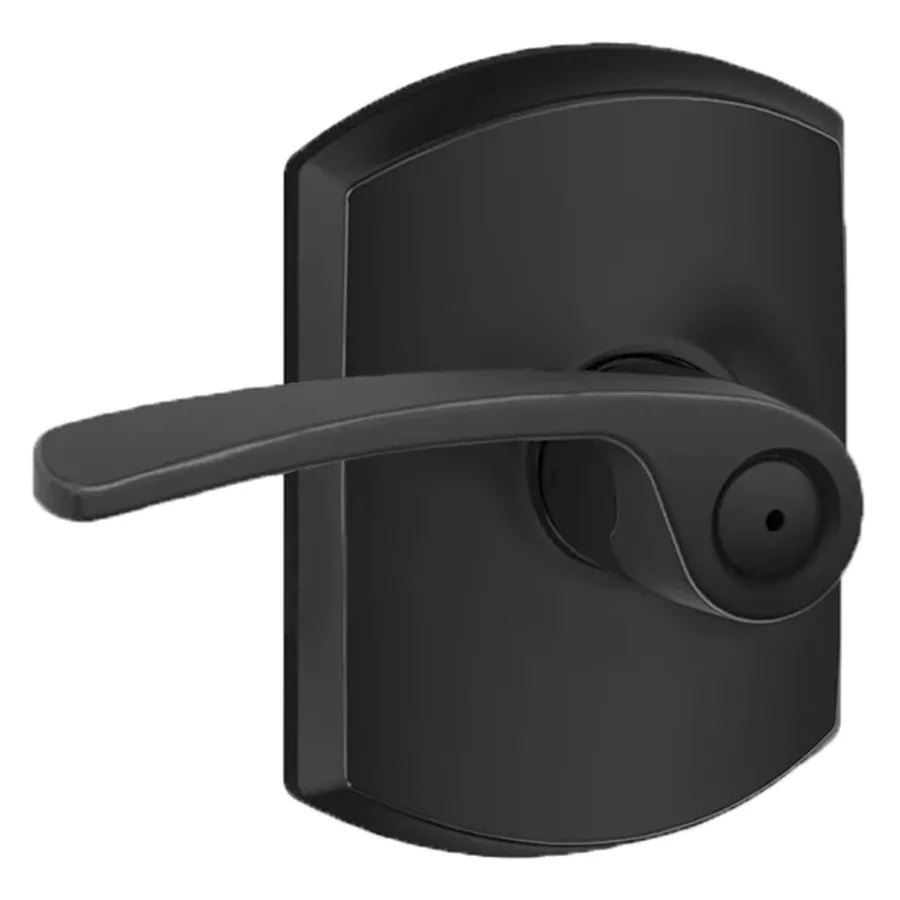 Schlage Merano Privacy Door Lever Set with Decorative Greenwich Trim