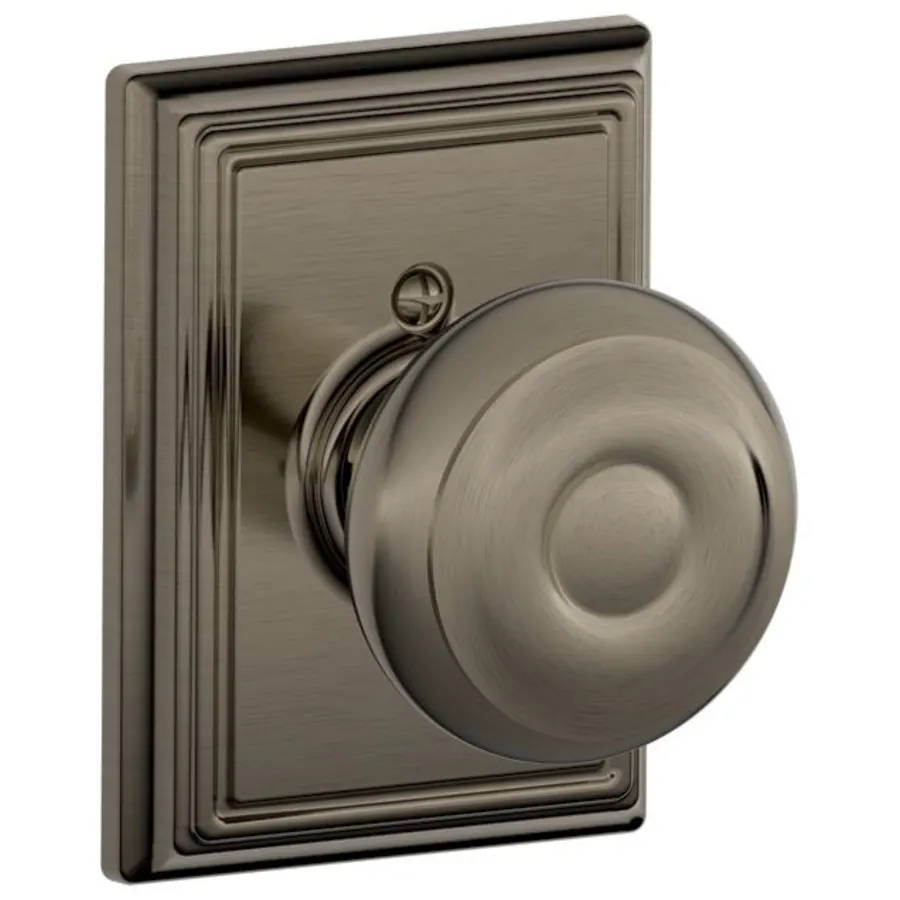 Schlage Residential F170 - Georgian Knob Half Dummy - Addison Rose