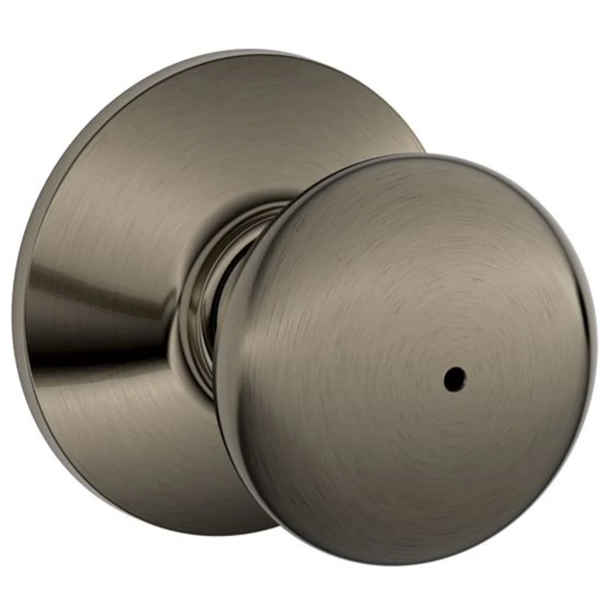 Schlage Residential F40 - Privacy Lock - Plymouth Knob, 16080 Latch and 10027 Strike - Kinsler Rose