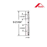 Roto Latch And Deadbolt Strike, Left Hand - Brass