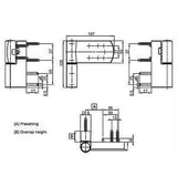 Sash Hinge Black 40R-180
