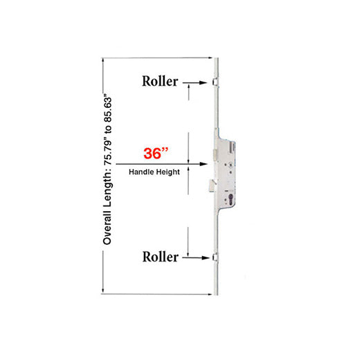 HOPPE REPLACEMENT FOR FUHR AUTOMATIC MULTIPOINT LOCK WITH ROLLERS