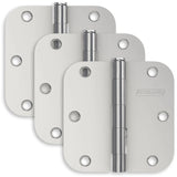 Schlage Residential Pack of Three 3.5" x 3.5" 5/8" Radius Corner Plain Bearing Mortise Hinges