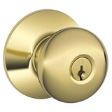Schlage Residential F51A - Entry Lock - Plymouth Knob, C Keyway with 16211 Latch and 10063 Strike