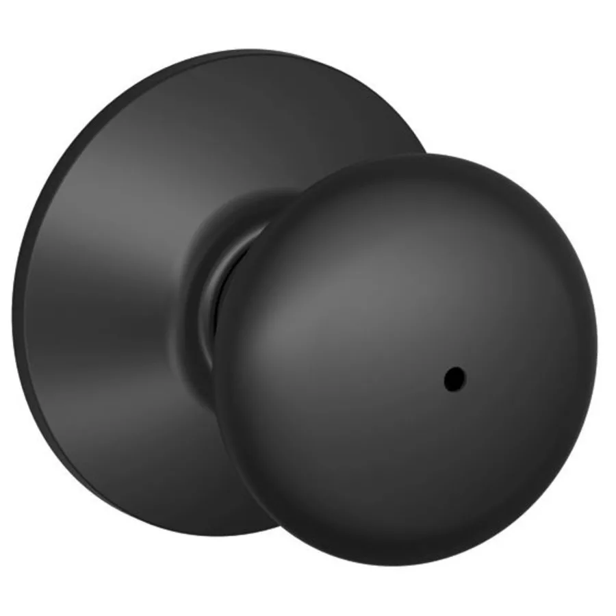 Schlage Residential F40 - Privacy Lock - Plymouth Knob, 16080 Latch and 10027 Strike - Kinsler Rose