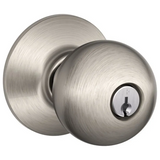 Schlage Residential F80 - Storeroom Lock - Orbit Knob, C Keyway with 16211 Latch and 10063 Strike