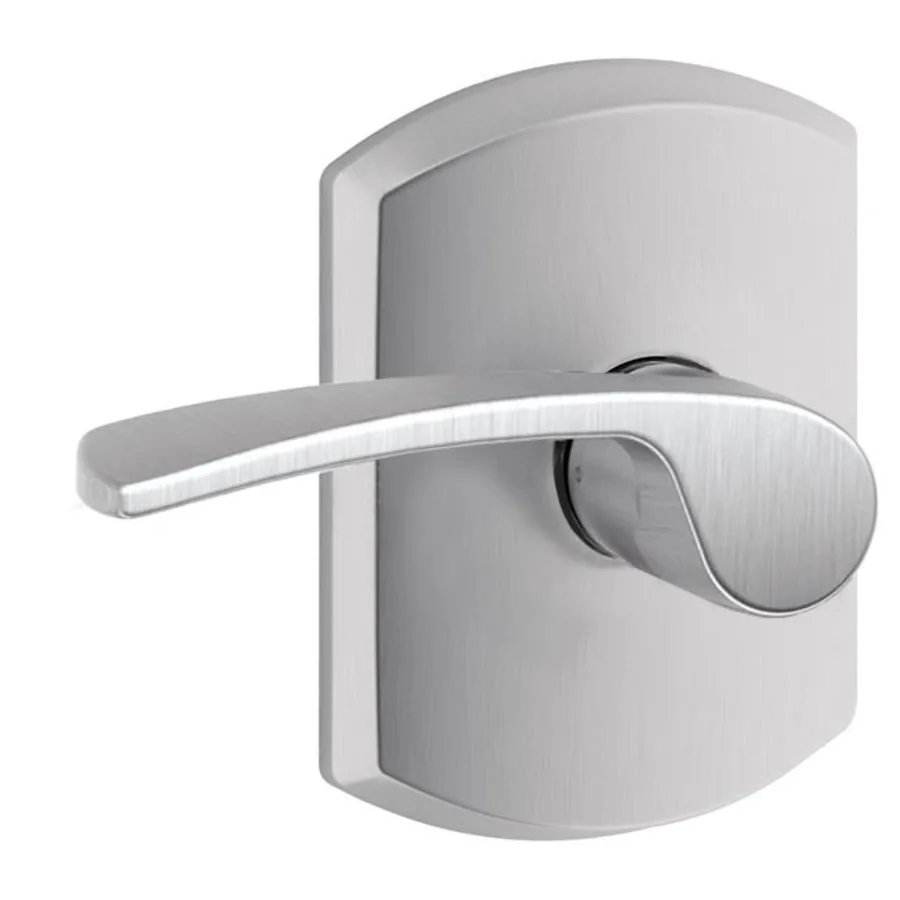 Schlage Merano Passage Door Lever Set with Decorative Greenwich Trim