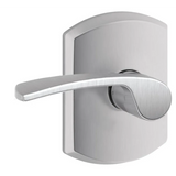 Schlage Merano Passage Door Lever Set with Decorative Greenwich Trim