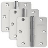 Schlage Residential Pack of Three 3.5" x 3.5" 1/4" Radius Corner Plain Bearing Mortise Hinges