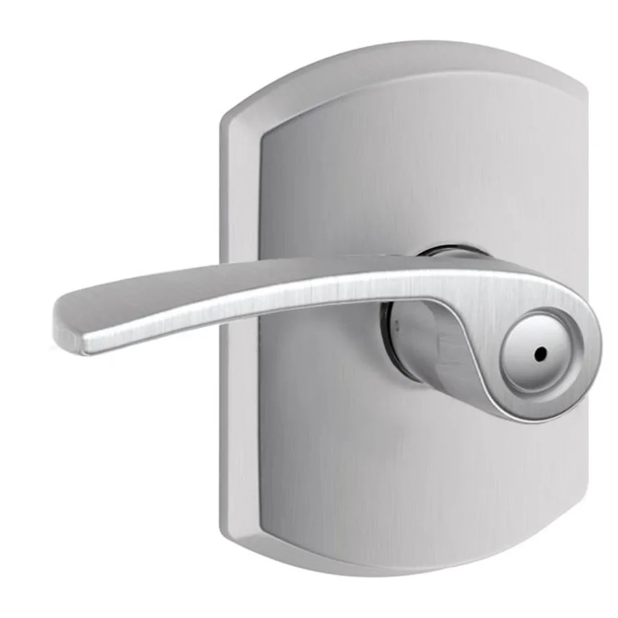 Schlage Merano Privacy Door Lever Set with Decorative Greenwich Trim