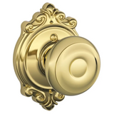 Schlage Residential F170 - Georgian Knob Half Dummy - Brookshire Rose