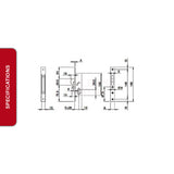 Iseo Mortise Lock and Cylinder 56-627CPBR-Plus