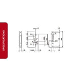 Iseo Mortise Lock 56-627CPBR