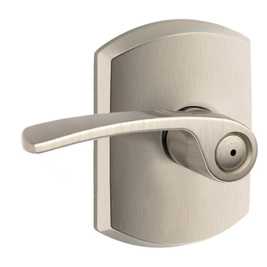 Schlage Merano Privacy Door Lever Set with Decorative Greenwich Trim