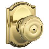 Schlage Residential F40 - Privacy Lock - Georgian Knob, 16080 Latch and 10027 Strike - Camelot Trim