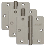 Schlage Residential Pack of Three 3.5" x 3.5" 1/4" Radius Corner Plain Bearing Mortise Hinges
