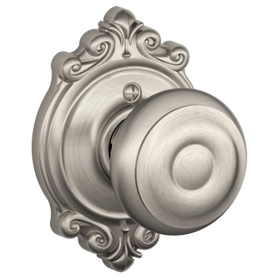 Schlage Residential F170 - Georgian Knob Half Dummy - Brookshire Rose
