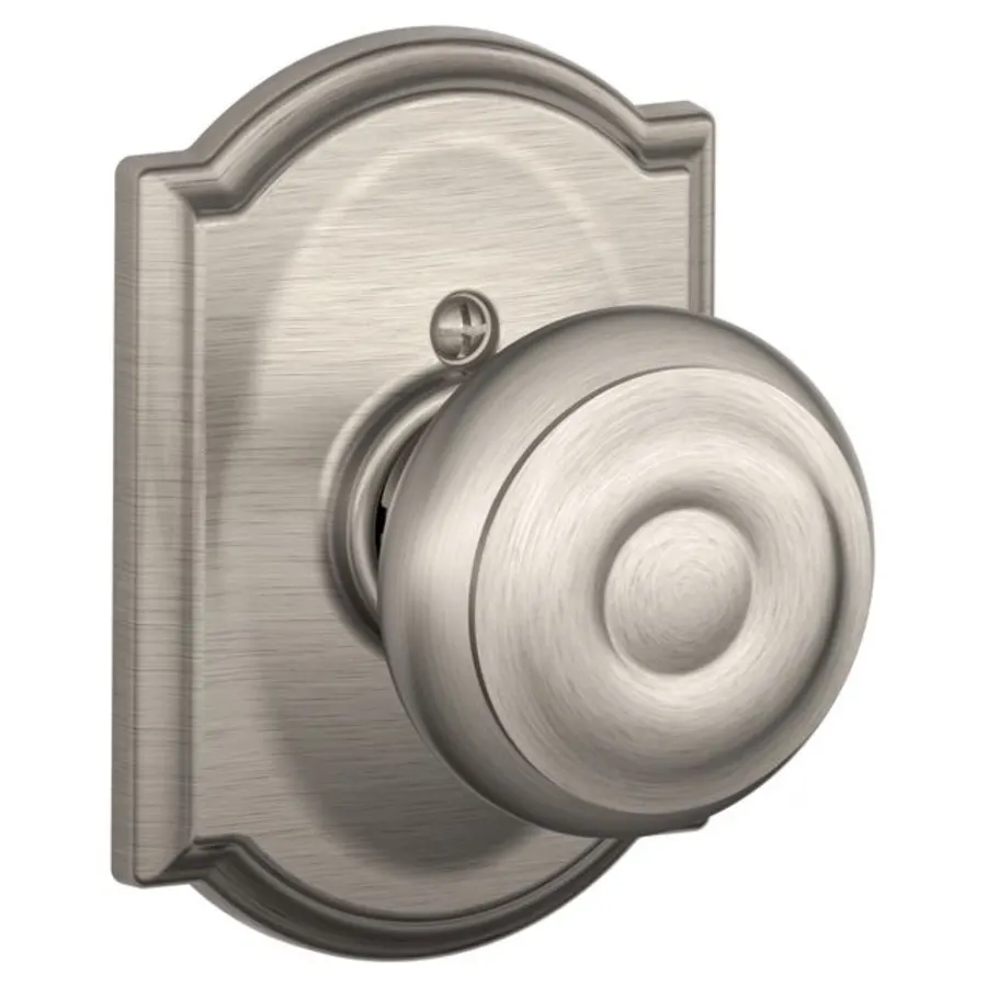 Schlage Residential F170 - Georgian Knob Half Dummy - Camelot Rose