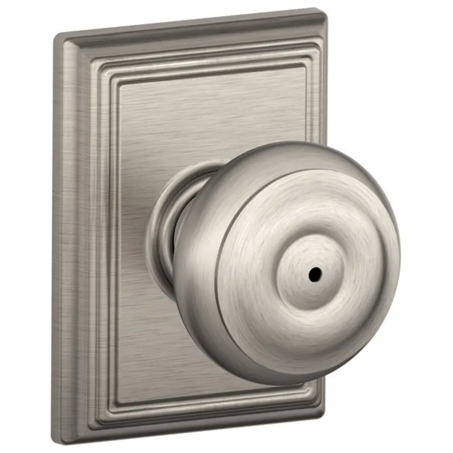 Schlage Residential F40 - Privacy Lock - Georgian Knob, 16080 Latch and 10027 Strike - Addison Trim