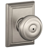 Schlage Residential F40 - Privacy Lock - Georgian Knob, 16080 Latch and 10027 Strike - Addison Trim