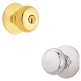 Schlage Residential F51A - Entry Lock - Plymouth Knob, C Keyway with 16211 Latch and 10063 Strike