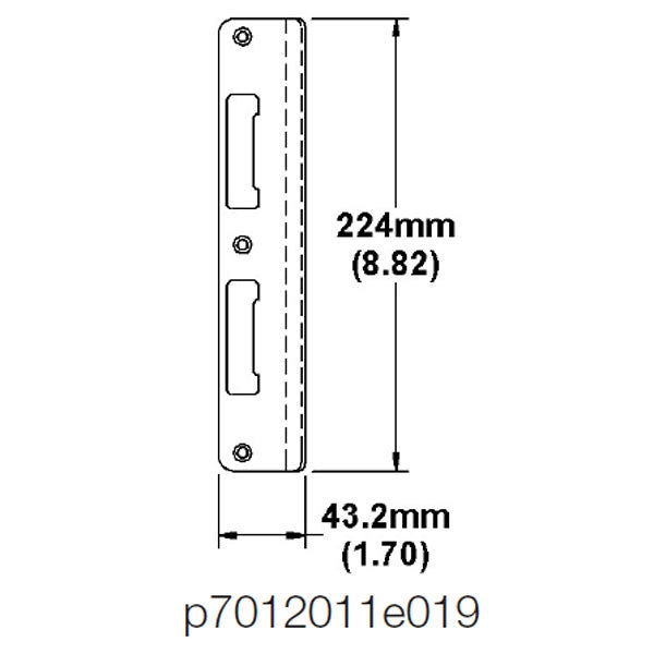 Hoppe Tongue Strike Curved Lip 1963554 Stainless Steel