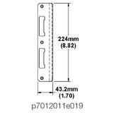 Hoppe Tongue Strike Curved Lip 1963554 Stainless Steel
