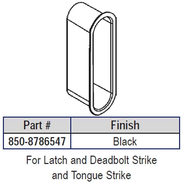 HOPPE Latch and Deadbolt Dust Cap - Black, 8786547