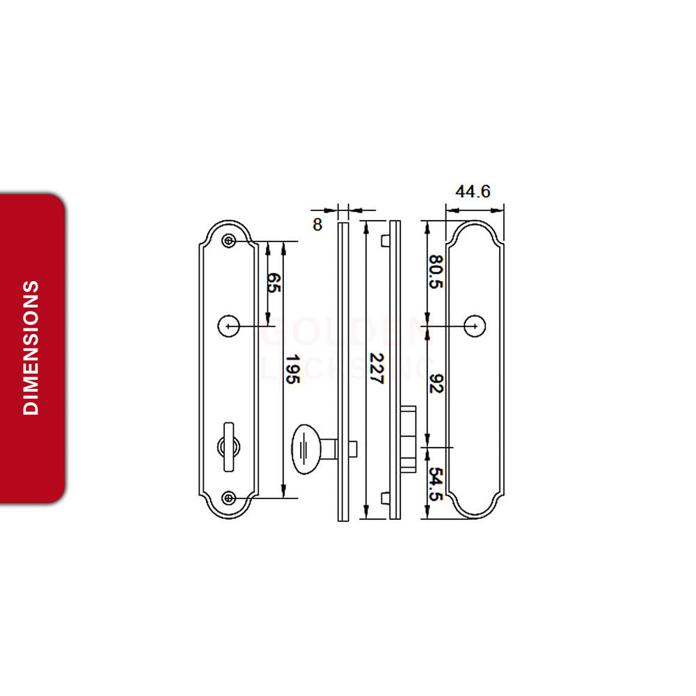 Venice Semi Active Handle set 854-16062