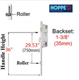 16MM MANUAL GEAR, 35/92, ROLLER @ 29.53", 1" DEADBOLT THROW