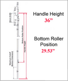 16MM MANUAL GEAR, 35/92, ROLLER @ 29.53", 1" DEADBOLT THROW