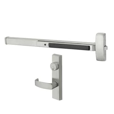 Sargent 56-12-8804-F-ETL-US32D 36" Bar Length, (12) Fire Rated Rim Exit Device, (56) Electric Latch Retraction, ETL Trim, Key Retractable Latch Bolt, US32D/630 Satin Stainless Steel Finish