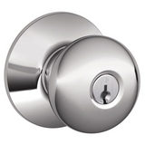 Schlage Residential F51A - Entry Lock - Plymouth Knob, C Keyway with 16211 Latch and 10063 Strike