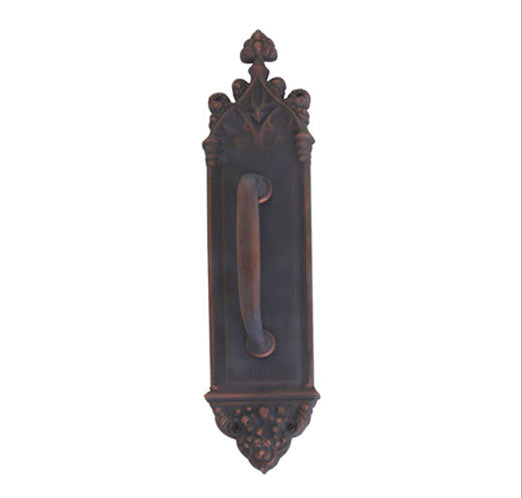 Gothic Pull Plate With Colonial Revival Pull 3-3/8" X 16" - A04-P5601