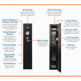 Barska Tall Biometric Rifle Safe AX11652