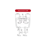 ROTO Nt R01.1 Balcony -Terrace Door Handle, Full Set