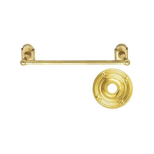 Emtek 30" Traditional Brass Towel Bar w/Ribbon & Reed Rosette