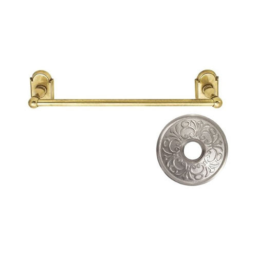 Emtek 30" Traditional Brass Towel Bar w/Lancaster Rosette