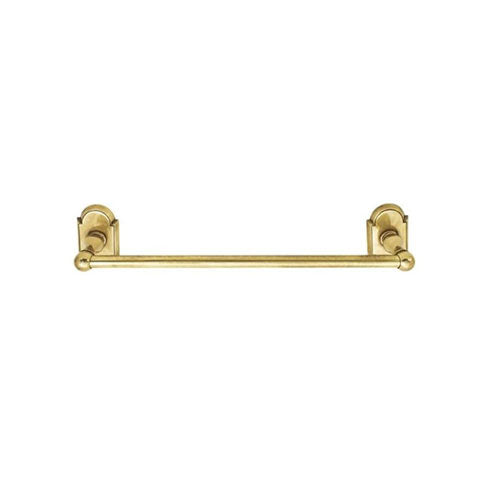 Emtek 12" Traditional Brass Towel Bar w/Quincy Rosette