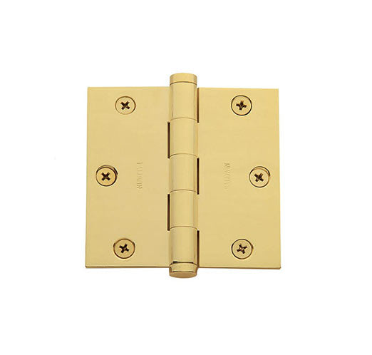 Baldwin 3-1/2" Wide Plain Bearing Square Corner Mortise Door Hinge from the Estate Collection - Single Hinge