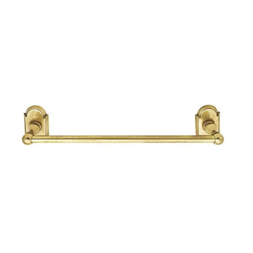 Emtek 12" Traditional Brass Towel Bar w/ Lancaster Rosette