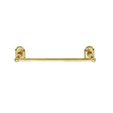 Emtek 18" Traditional Brass Towel Bar w/ Ribbon & Reed Rosette