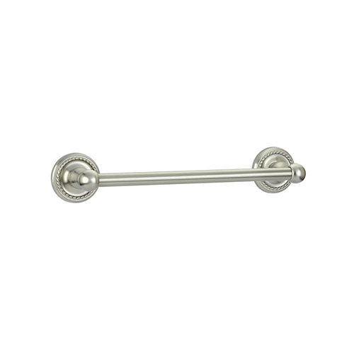 Emtek 18" Traditional Brass Towel Bar w/ Rope Rosette