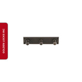 Emtek 2307 Sandcast Bronze 3 Hooks with Rectangular Plate