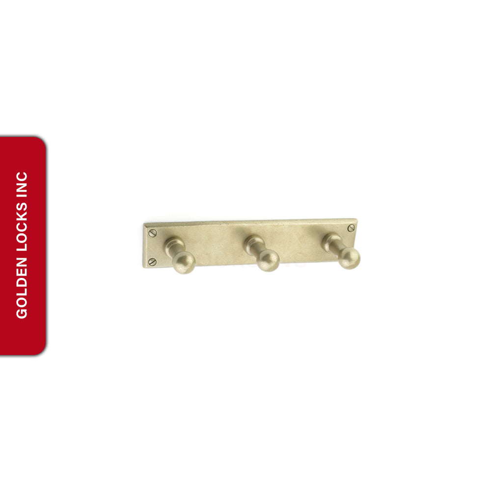Emtek 2307 Sandcast Bronze 3 Hooks with Rectangular Plate
