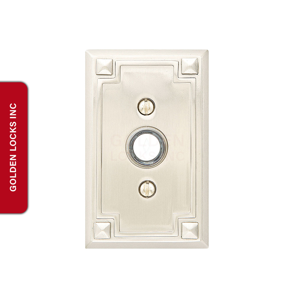Emtek 2451 Brass Arts & Crafts Door Bell Cover