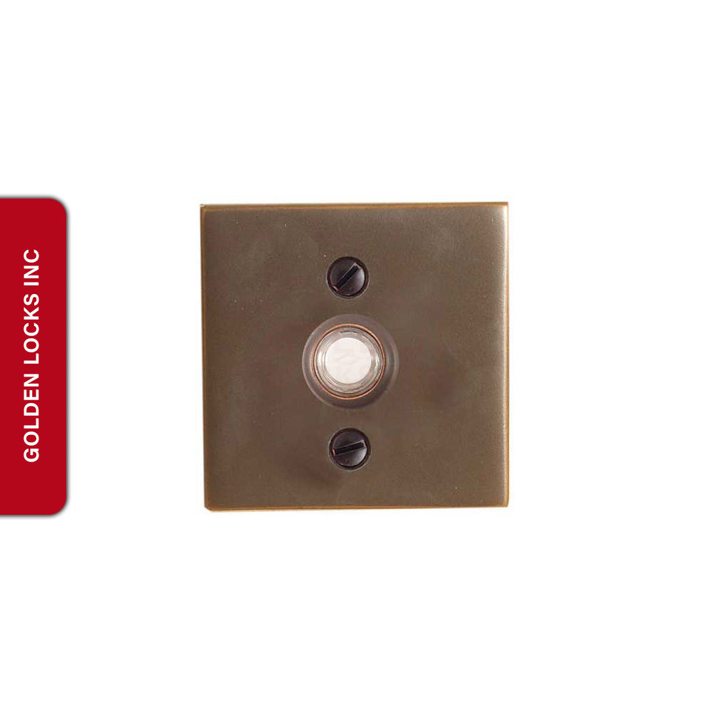 Emtek 2459 Brass Square Door Bell Cover