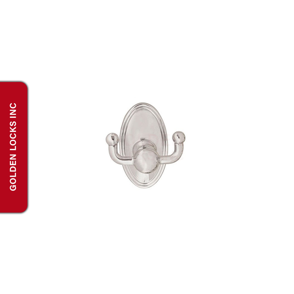 Emtek 2609 Brass Double Hook with Rosette