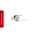 Emtek Helios Keyed Modern Lever with Modern Disk Rosette - E785
